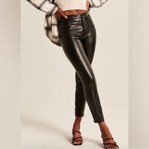 Abercrombie & Fitch Black Leather Pants